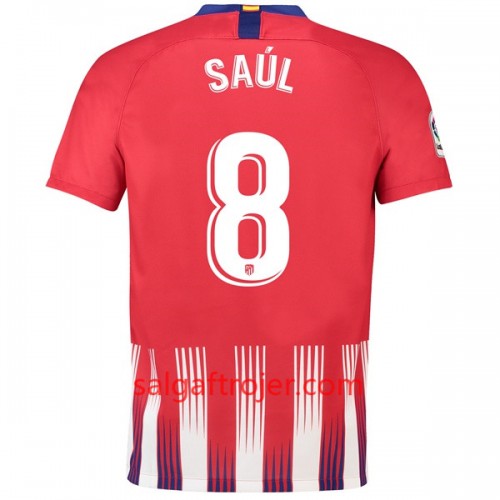Atlético Madrid Fodboldtrøjer Saul 8 Hjemmebanesæt 2018/19 Kort ærmer Atlético Madrid Fodboldtrøjer Saul 8 Hjemmebanesæt 2018/19 Kort ærmer